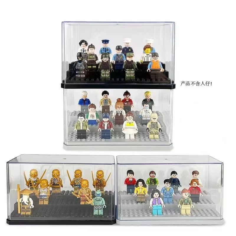 Figure Display Box - Acrylic Minifigures Display Case, Stackable and