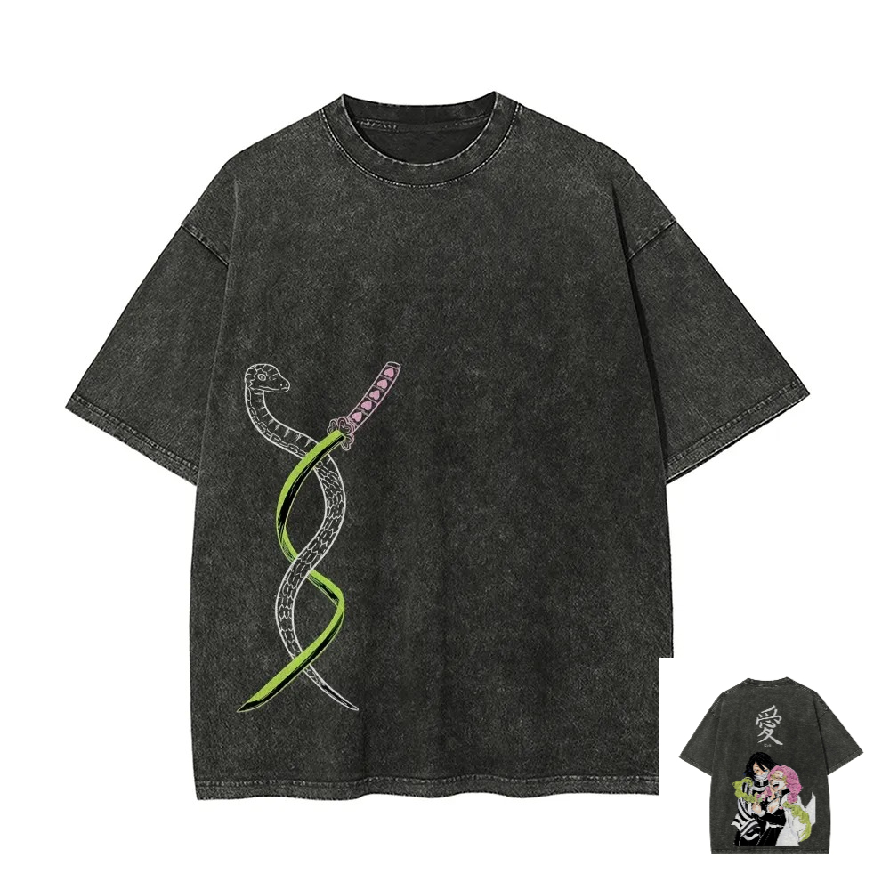 Kimetsu No Yaiba Washed T-Shir - огляд і ціна Anime Merchandise Store In Japan